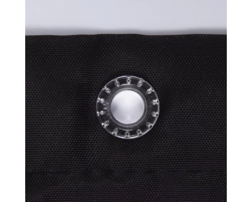 Штора для ванной WasserKraft Nau, 200 х 200 см, навесная, черная/белая, SC-77102