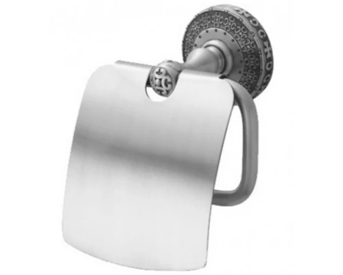 Бумагодержатель с крышкой Zorg Antic AZR 08 SL, цвет серебро