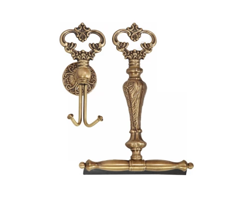 Щетка для чистки стеклянных поверхностей с крючком Migliore Elizabetta 17017, цвет бронза