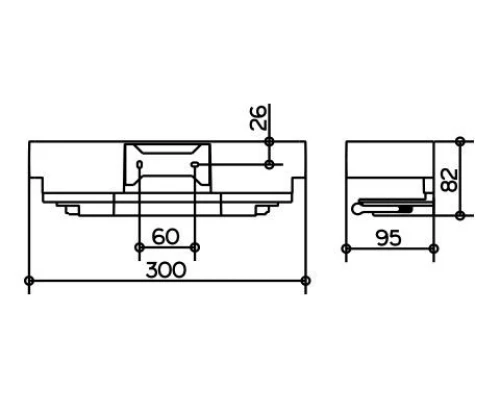 Корзинка для душа Keuco Edition 11 11159 010000 алюминий, серебристый