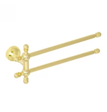 Полотенцедержатель двойной поворотный Veragio Gialetta VR.GIL-6424.DO, 30 см, золото