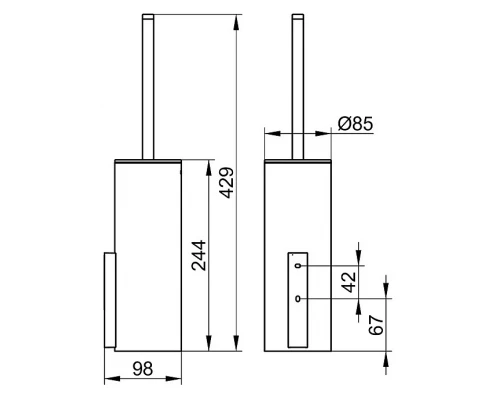 Ершик для унитаза Keuco Edition 400, хром, 11564019000