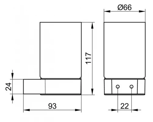 Стакан для зубных щеток Keuco Plan, черный матовый, 14950379000