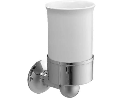 Стакан с настенным держателем для щеток Devon&Devon NewYork NY103CR, керамика/хром