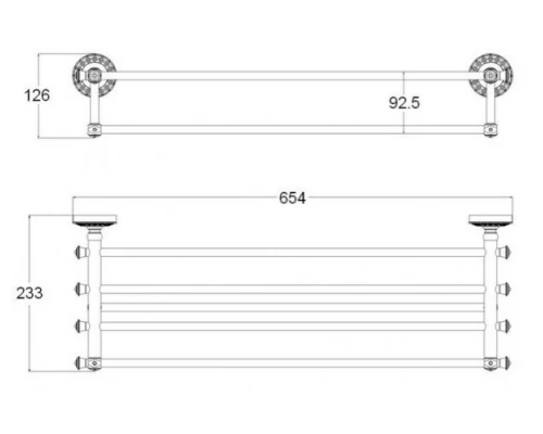 Полочка Zorg Antic AZR 14 BR, цвет бронза