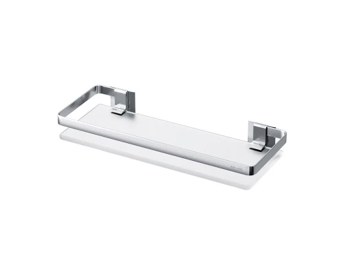 Полка Am.Pm Sense L, серебристая, с матовым стеклом, A7455100