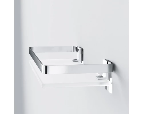 Полка Am.Pm Sense L, серебристая, с матовым стеклом, A7455100