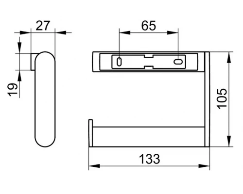 Держатель туалетной бумаги Keuco Plan, хром, 14962070000