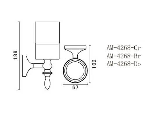 Стакан Art&Max Bohemia AM-E-4268-Br, бронза