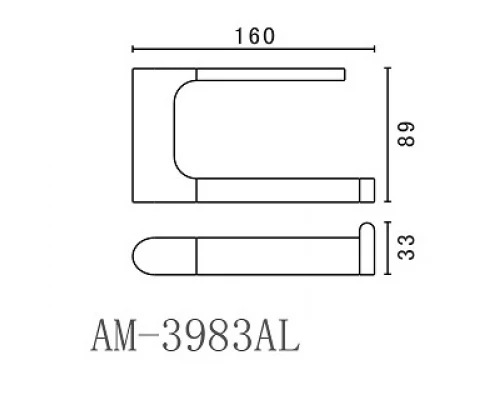 Держатель туалетной бумаги Art&Max Platino (Платино) AM-E-3983AL