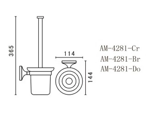 Ершик Art&Max Bohemia AM-E-4281-Br, бронза
