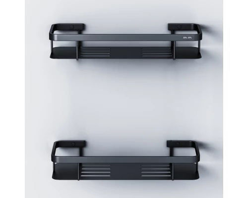 Полка Am.Pm Sense L, 2 яруса, черная матовая, A7453222