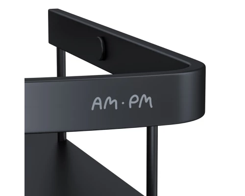 Полка Am.Pm Sense L, угловая, 2 яруса, черная матовая, A7454222