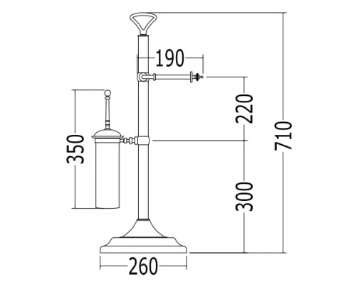 Стойка, бумагодержатель и ершик Devon&Devon Single SL12CR, хром