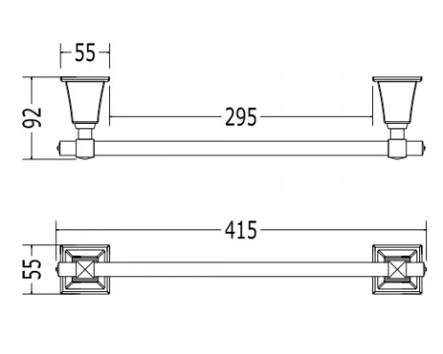 Полотенцедержатель Devon&Devon Time TM309CR, 41.5 см, хром