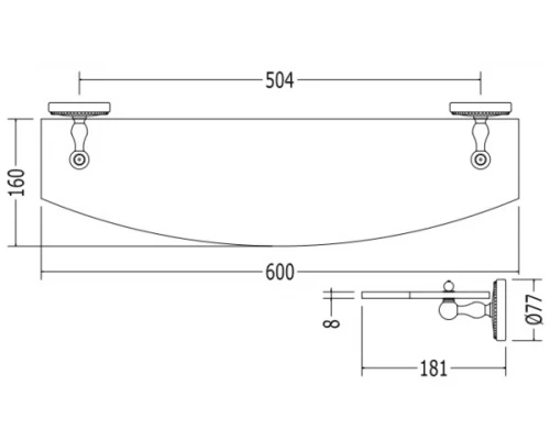 Полка Devon&Devon Dorothy DOR410CR, хром