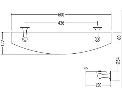 Полка Devon&Devon NewYork NY110OT, светлое золото