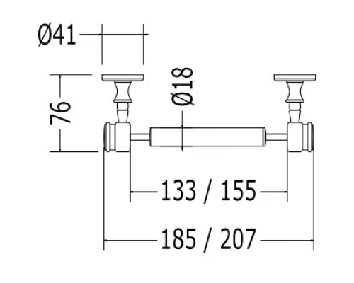 Бумагодержатель Devon&Devon First Class DD33100СR, хром