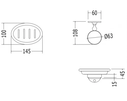Мыльница Devon&Devon CAVENDISH WM01CR, хром