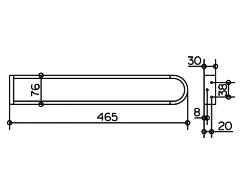 Полотенцедержатель двойной Keuco Edition 300, 46.5 см, хром, 30018010000