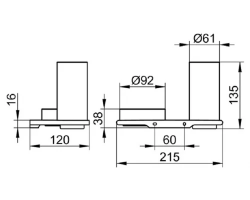 Держатель двойной Keuco Edition 400 со стаканом и чашей для мелочей, хром, 11554019000