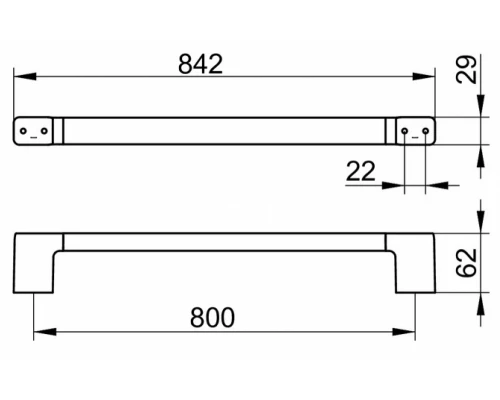 Полотенцедержатель Keuco Collection Moll, 80 см, хром, 12701010800