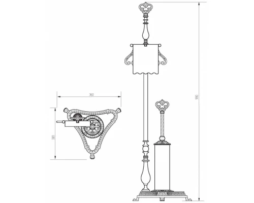 Стойка 2-х функциональная Migliore Elizabetta 17044 - хром