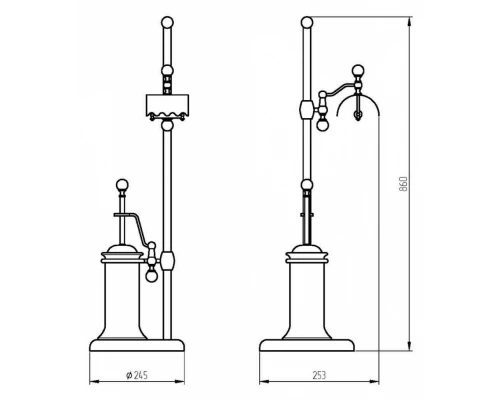Стойка 2-х функциональная Migliore Provance 17680 хром