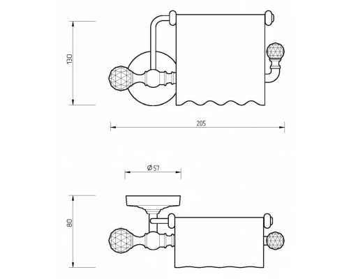 Бумагодержатель закрытый Migliore Amerida 16557 бронза