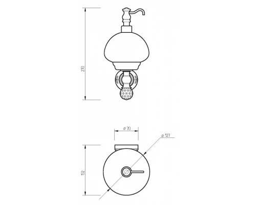Дозатор жидкого мыла Migliore.CRistalia 16798 - хром