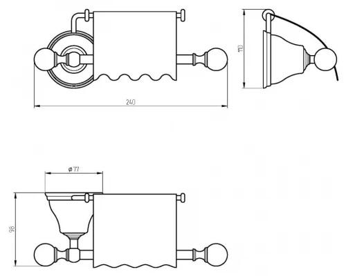 Бумагодержатель Migliore Provance 17653, цвет хром
