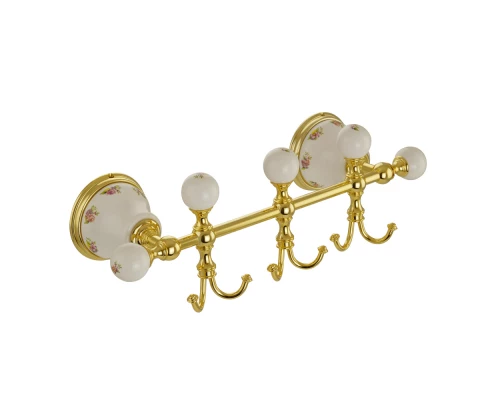 Планка с тремя крючками Migliore Provance 17700, цвет золото