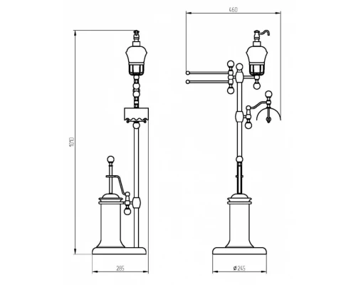 Стойка 4-х функциональная Migliore Provance 17681 хром