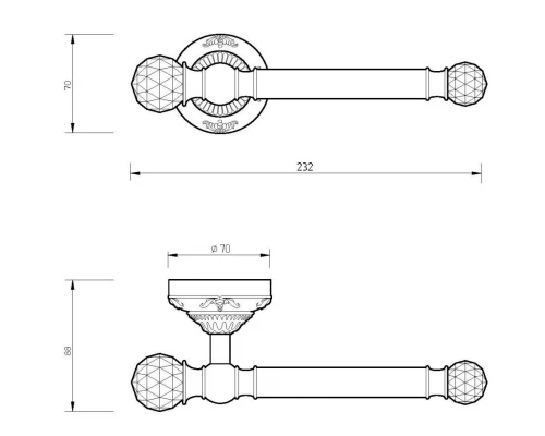 Бумагодержатель Migliore.CRistalia 16762 - бронза