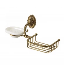 Корзина с мыльницей Migliore Edera 16897 - бронза