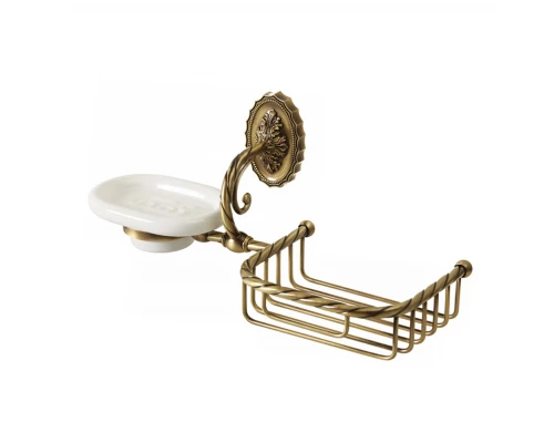 Корзина с мыльницей Migliore Edera 16897 - бронза