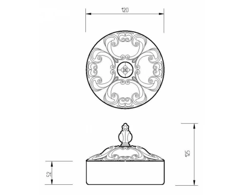 Баночка низкая Migliore Elizabetta 16990 - бронза