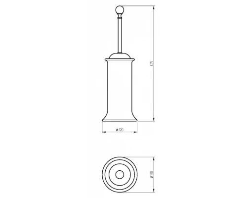 Ершик Migliore Provance 17692 напольный, цвет золото