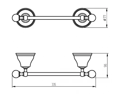 Полотенцедержатель Migliore Provance 17671, 33.5 см, цвет хром