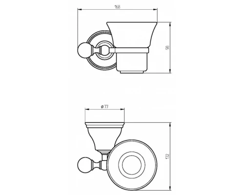 Стакан настенный Migliore Provance 17678, цвет хром