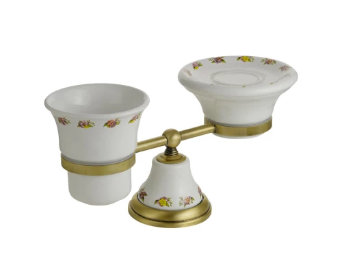 Стакан и мыльница настольные Migliore Provance 17642, цвет бронза