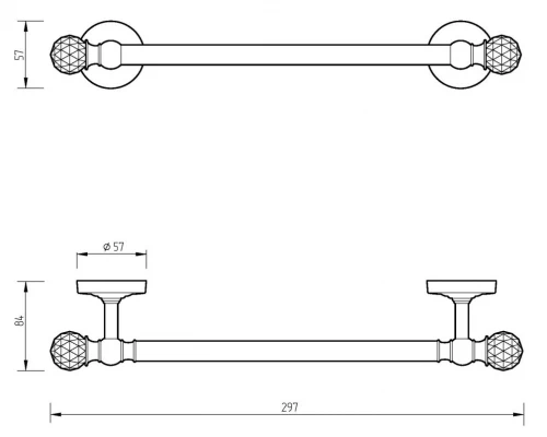 Полотенцедержатель Migliore Amerida 16566, 29.7 см, бронза