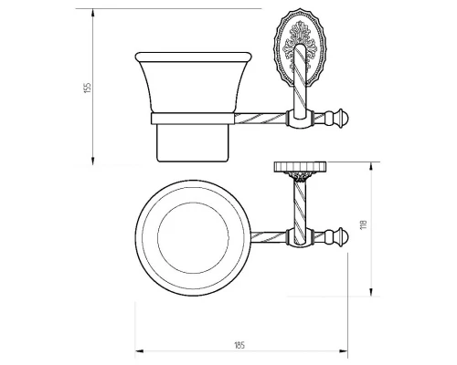 Стакан Migliore Edera, цвет хром, 16928