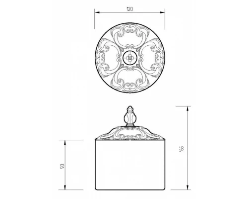 Баночка высокая Migliore Elizabetta 17022 - хром