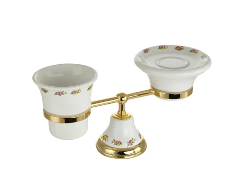 Стакан и мыльница настольные Migliore Provance 17712, цвет золото