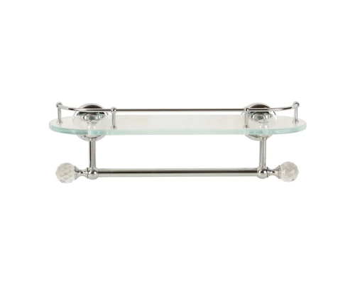 Полка Migliore Amerida 16584 с галереей и полотенцедержателем, 36 см, хром