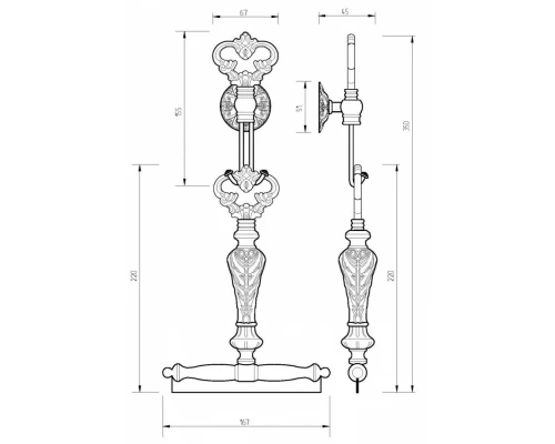 Щетка для чистки стеклянных поверхностей с крючком Migliore Elizabetta 17051, цвет хром