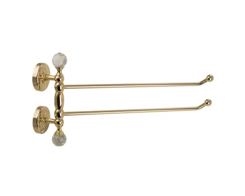 Полотенцедержатель двойной поворотный Migliore Amerida 16607 золото, 35,8 см