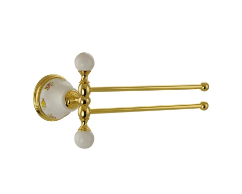 Полотенцедержатель двойной поворотный Migliore Provance 17704, цвет золото, 25 см