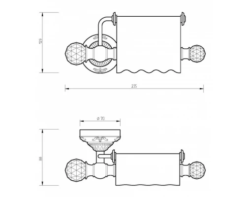 Бумагодержатель Migliore.CRistalia 16794 - хром